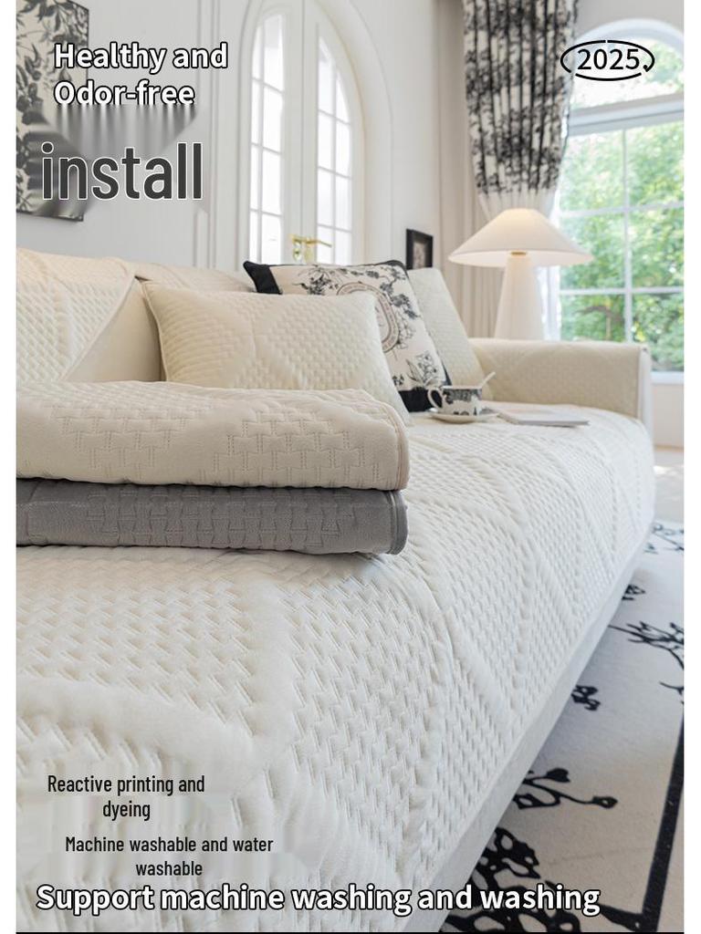 Nordic Plush Sofa Cushion 2026: All-Season, Non-Slip Seat Cover for Living Room.