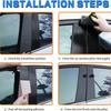 Window Trim Cover Stickers Decoration Exterior Side Door Pillar Posts Car Accessories for Fiat Viaggio Dodge Dart 2013 2014 2015 2016