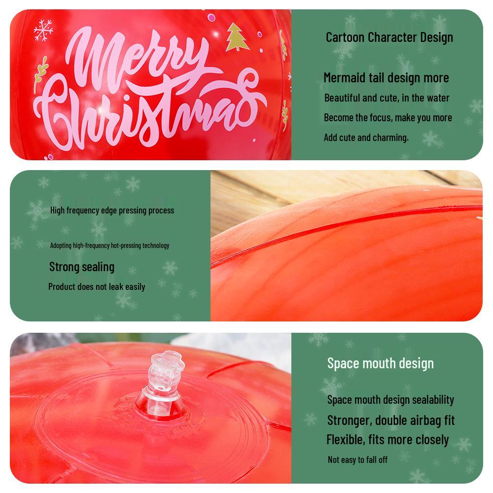 Outdoor PVC Inflatable Christmas Ball with Hanging Lantern for Courtyard Decoration