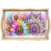 Food & Natural Diamond Painting Dining Plate with Handles Diamond Painting Dinner Plate Tray 30x20cm Home Decoration Gift