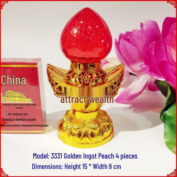 Red Lanterns for Lunar New Year and Qingming, Battery-Operated Everlasting Prayer Lamp