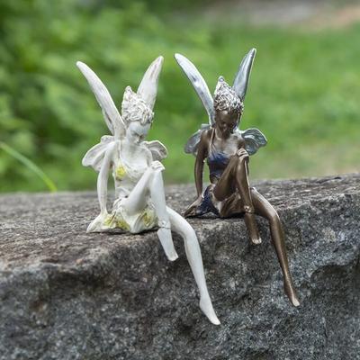 Floral Fairy Vintage Ornaments Fairy Garden Statue Butterfly Wing Outdoor Yard Decoration Tabletop Ornaments Gifts