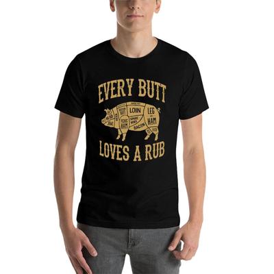 Chaque Cul Aime Un Bon Frottement Drôle Cochon Porc Barbecue Grill T-Shirt t shirt pour homme T-Shirt