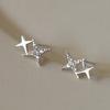 Asymmetric Cross Star Earrings, Retro Fashion High-End Women'S Earrings Accessories