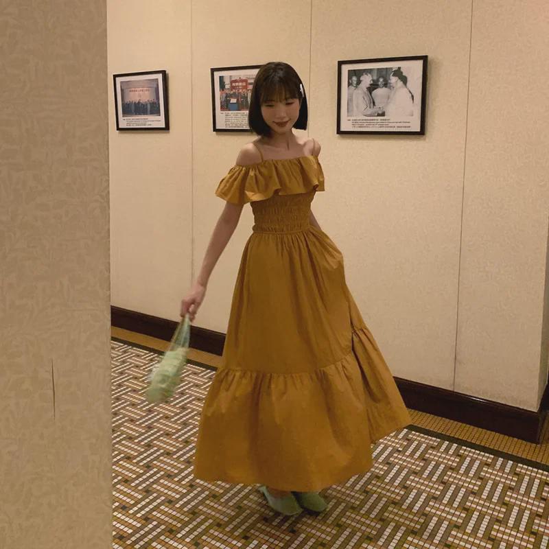 2024 Summer French-Inspired Ruffled Sling Dress S1136: Elegant Beauty