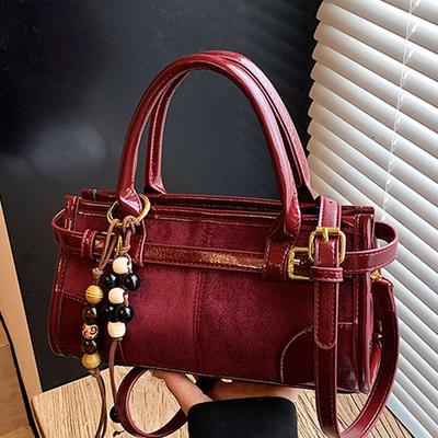 Sac bandoulière mode rétro simple grande valeur automne nouveau sac baguette grande capacité épaule petit sac carré