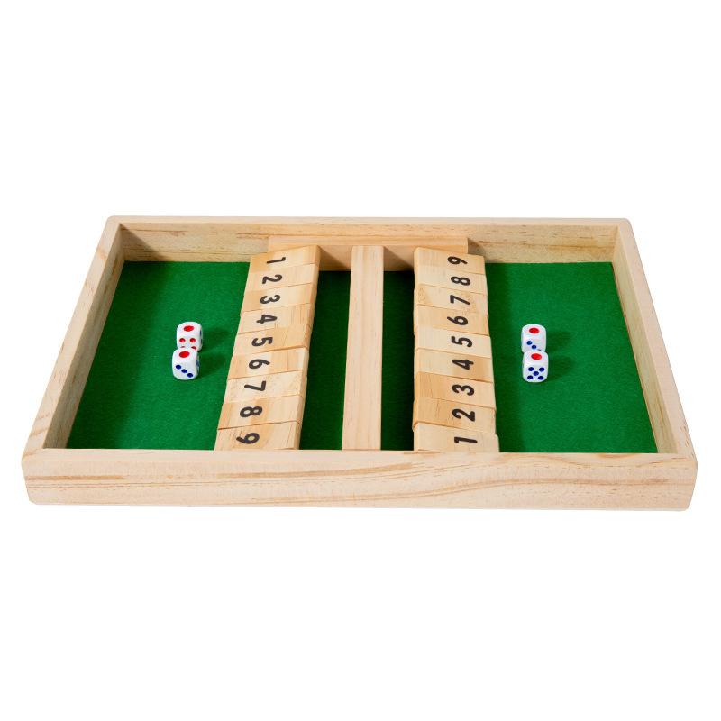 Wooden 1-9 Digital Wine Order Flop Party Wine Gambling Game Digital Flop, Drinking Props Puzzle Board Game Toys