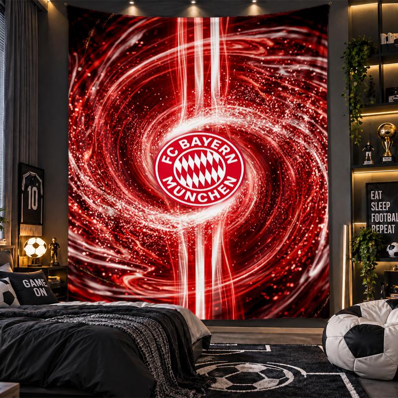 Nástěnná tapiserie s potiskem Bayern Mnichov, látka do obývacího pokoje, ložnice, domácí dekorace