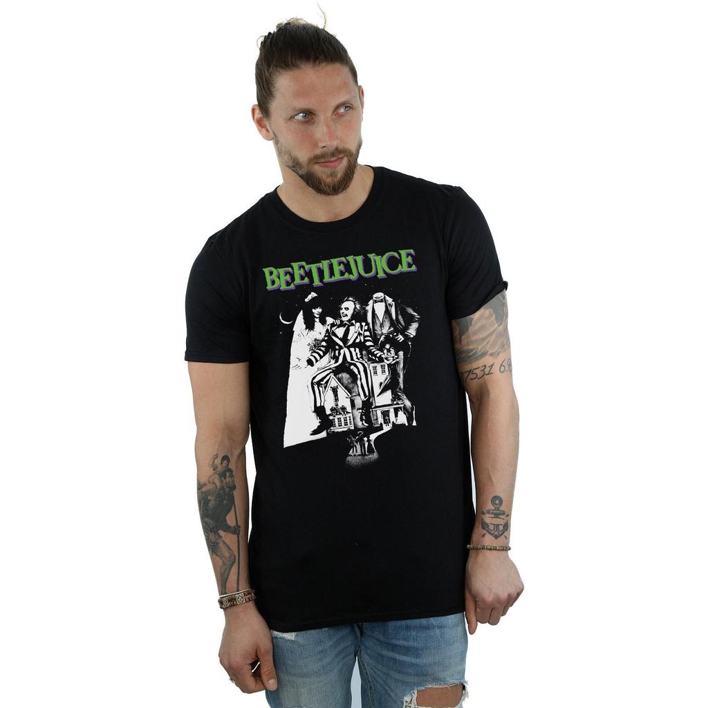 Beetlejuice Mono-Poster-T-Shirt für Herren