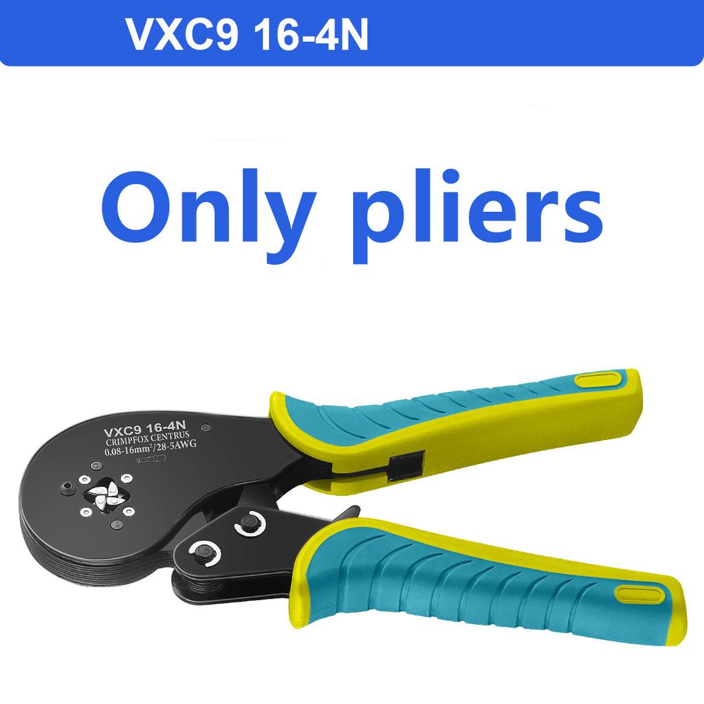Ferrule Crimping Tool Kit,WOZOBUY 16-4N Square Crimping Tools, Ratchet Jaw Wire Crimping Pliers AWG 28-5 (0.08-16mm²)