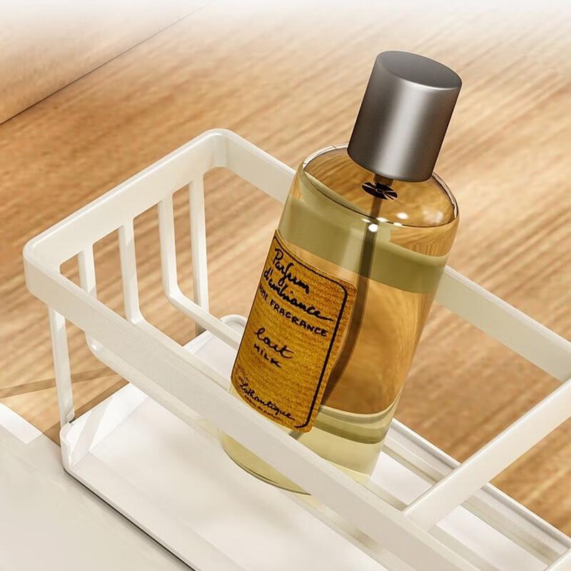 Miflame White Iron Kitchen Sink Organizer Rack