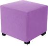 Square Ottoman Cover Polar Fleece Elastic Footstool Slipcover Furniture Protector For Home Pouf