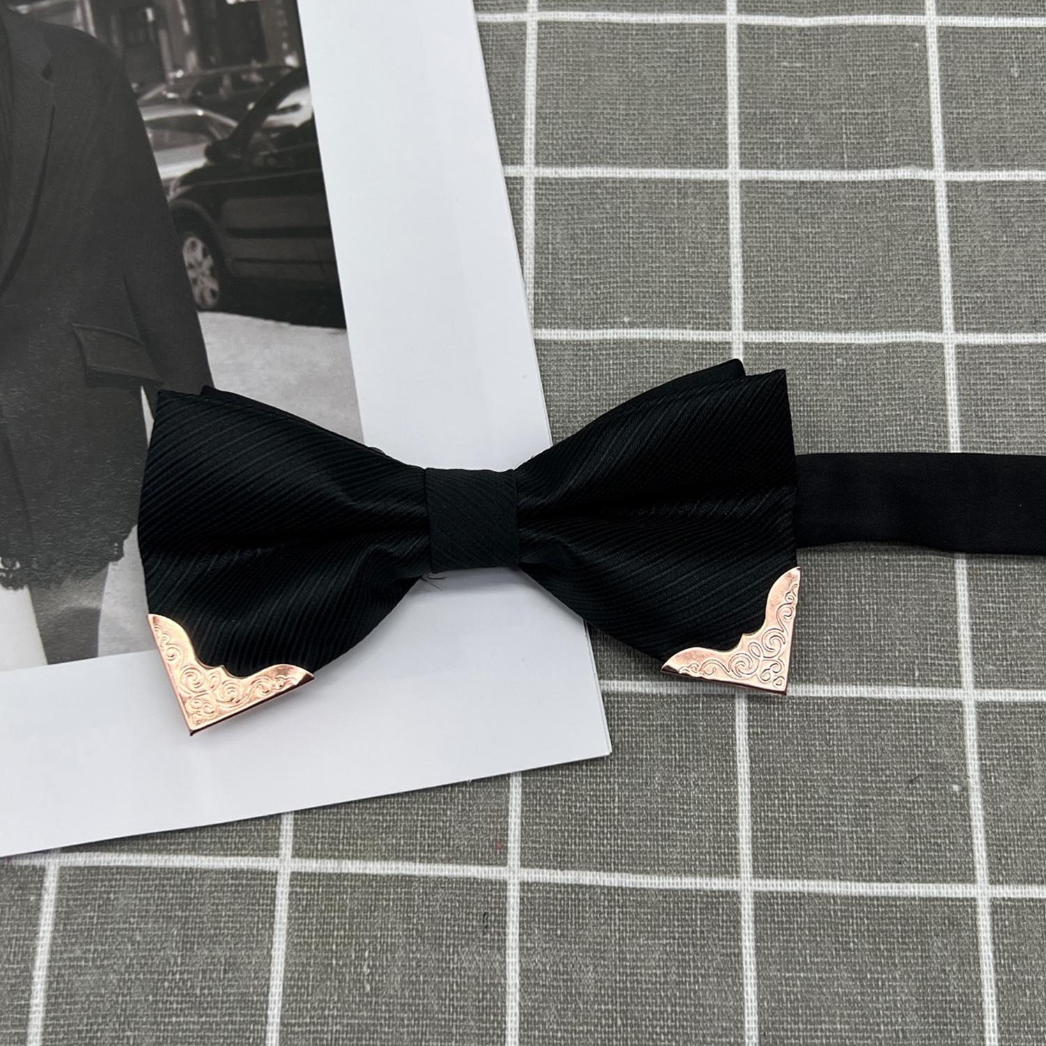 

Формальный британский стиль Галстук-бабочка Повседневный Металлический Блестящий Бант Классические Галстуки-бабочки для мужчин Однотонный Готовый галстук-бабочка Мужской аксессуар