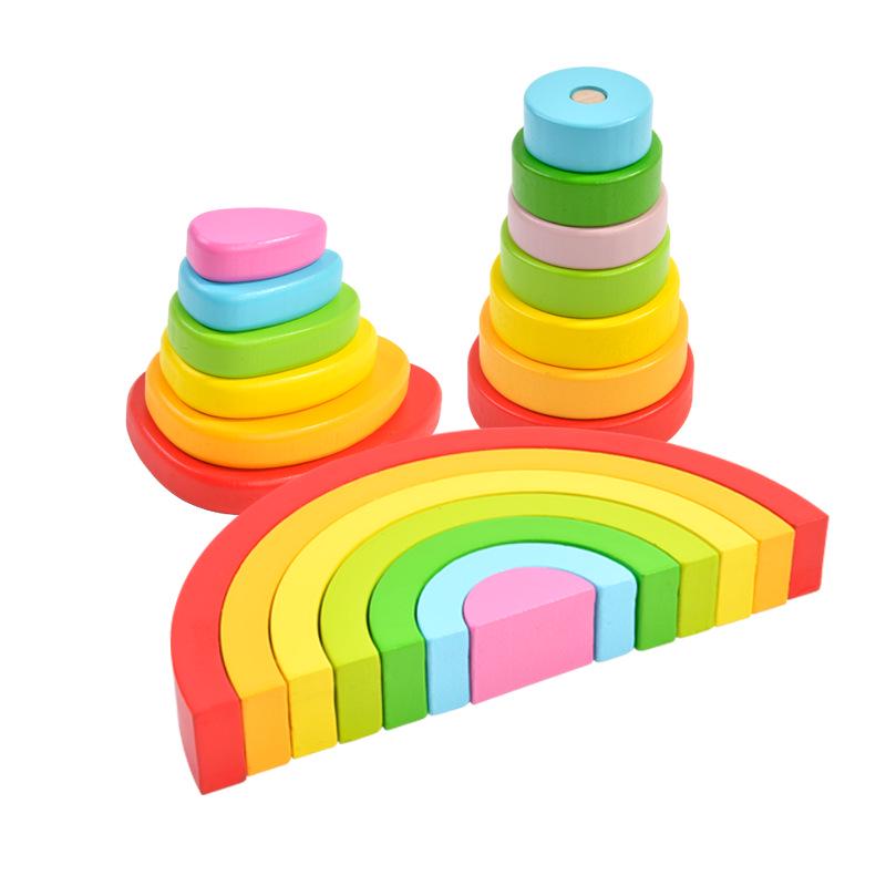 Rainbow Educational Toys Set: Enhance Color Recognition & Hand-Eye Coordination. CPC/CE Certified.