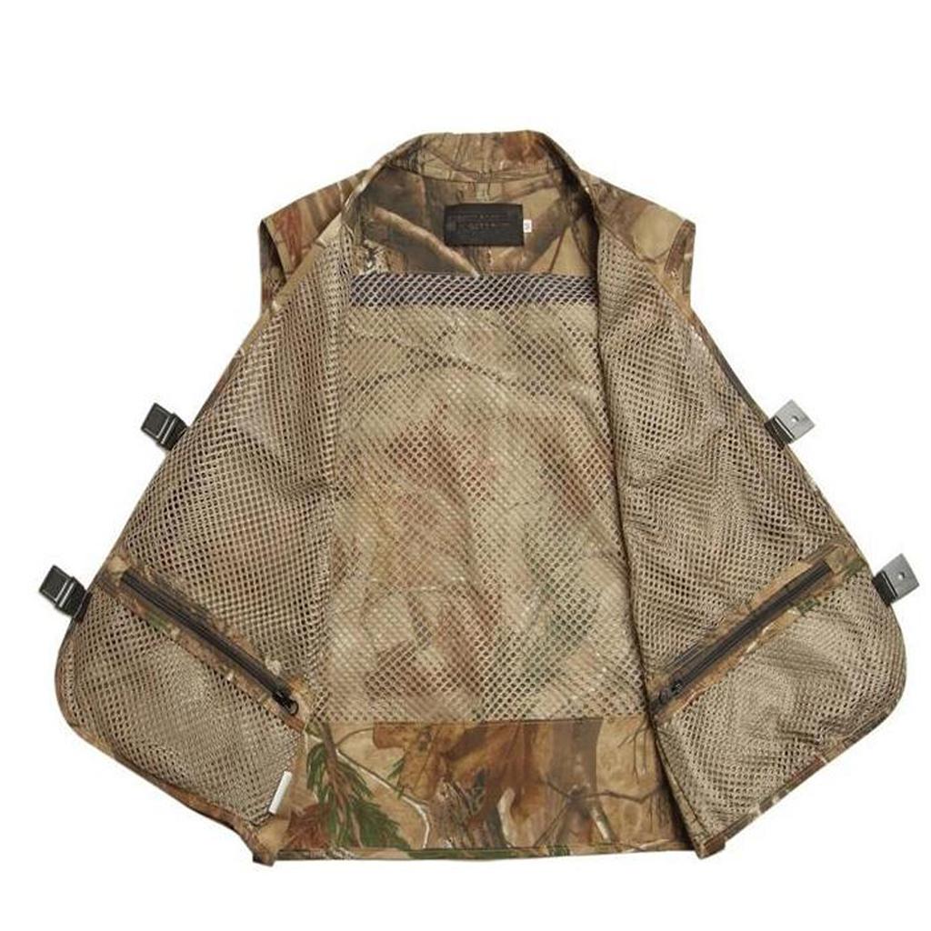 Pockets Fishing Mesh Men Travel Waistcoat Jacket Costume - L XL XXL
