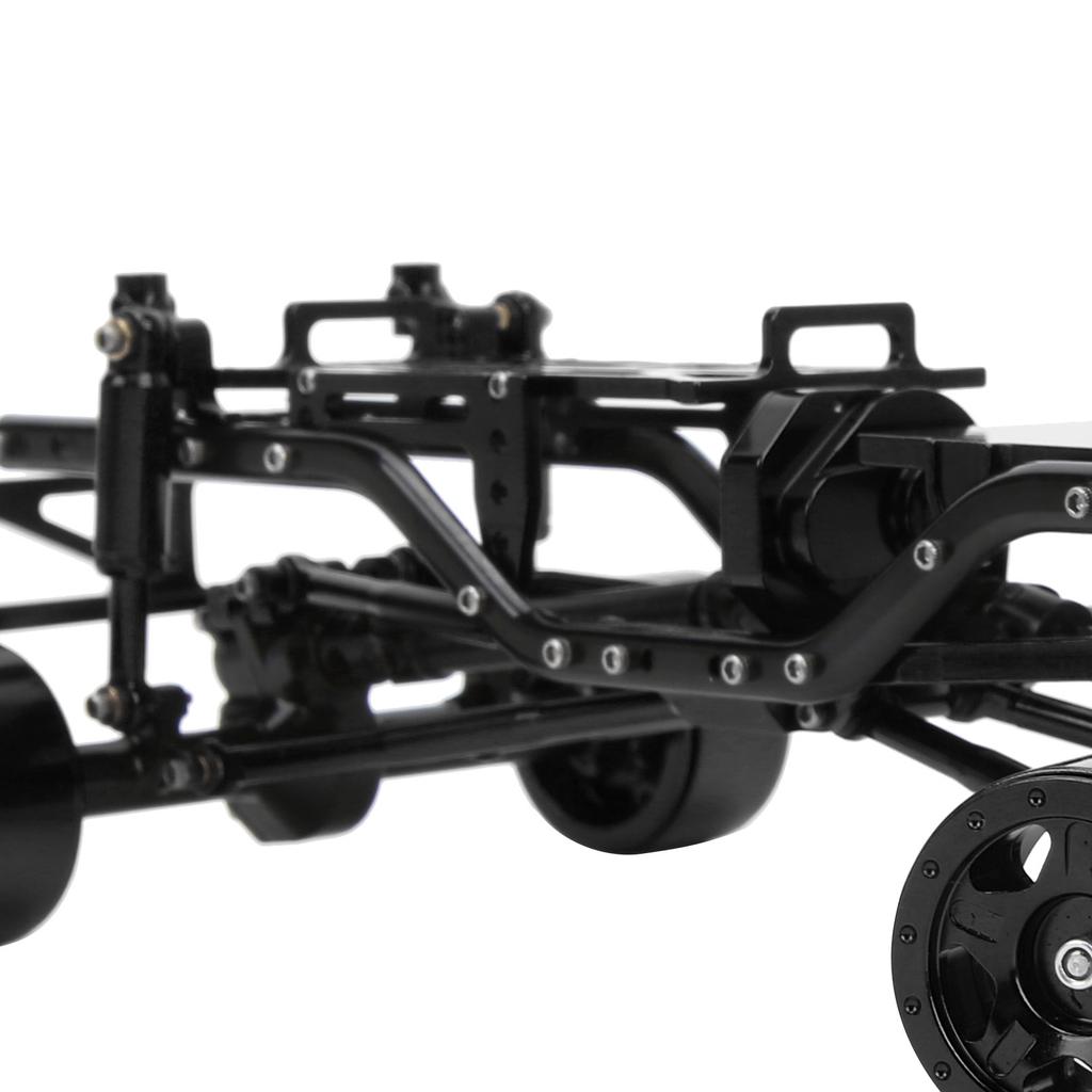 RC Car Chassis Frame Kit Aluminium Alloy Frame with Wheel Hubs for   SCX24 C10 1/24 RC Car