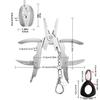 Mini EDC Polished 6-in-1 Stainless Steel Multifunctional Pliers Multi Tools With Silicon AirTag Case Skyfox