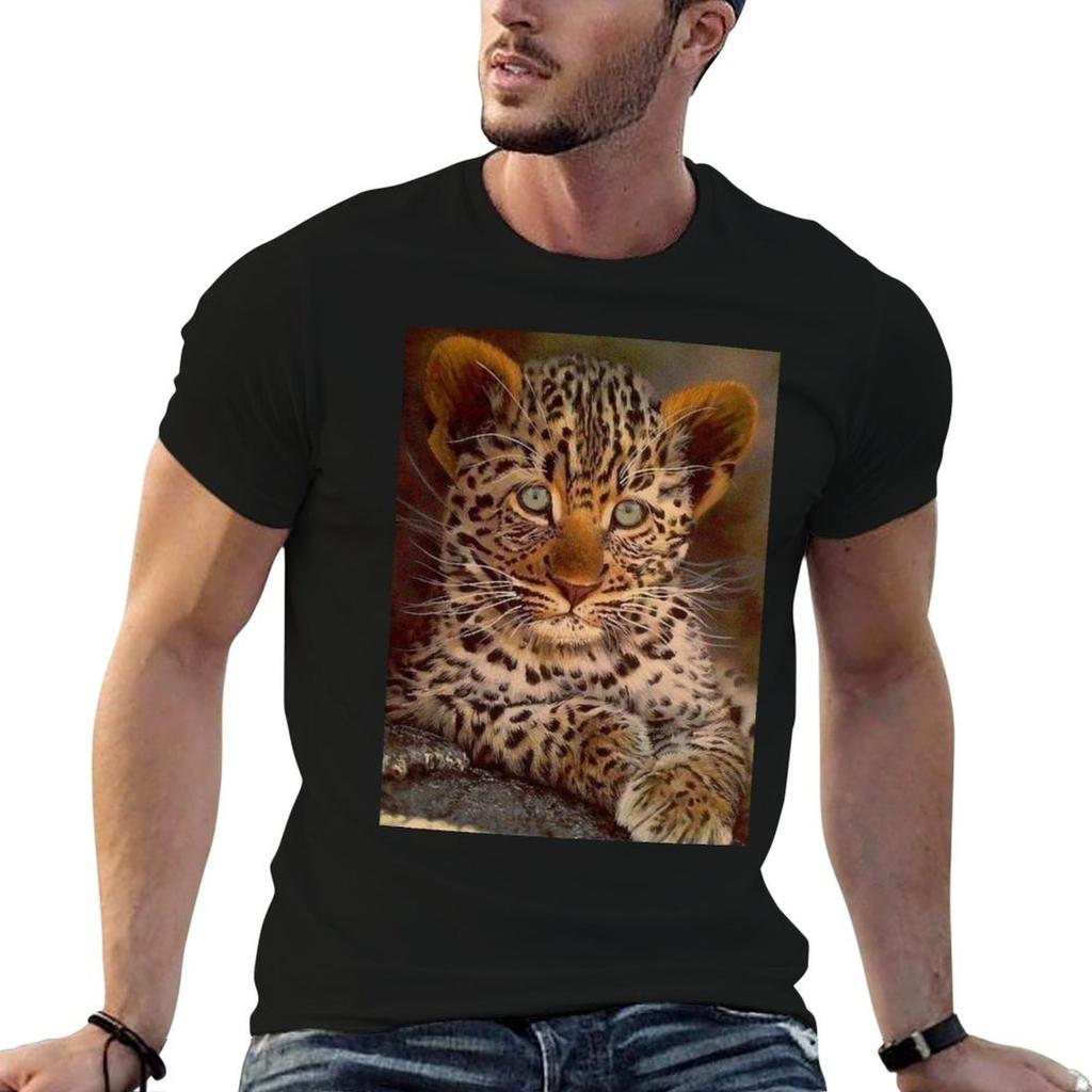 Sweet Greeneyed Leopard Cub Zwimbana TShirt Summer Holiday TShirt