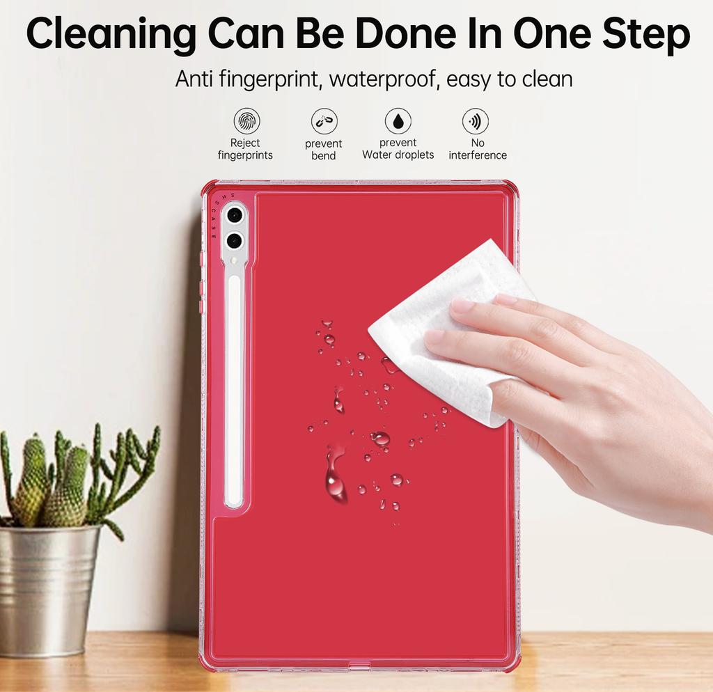 Für Samsung Galaxy Tab S9 Ultra/S8 Ultra Klare Hülle 3 in 1 PC+TPU Stoßfeste Tablet-Hülle