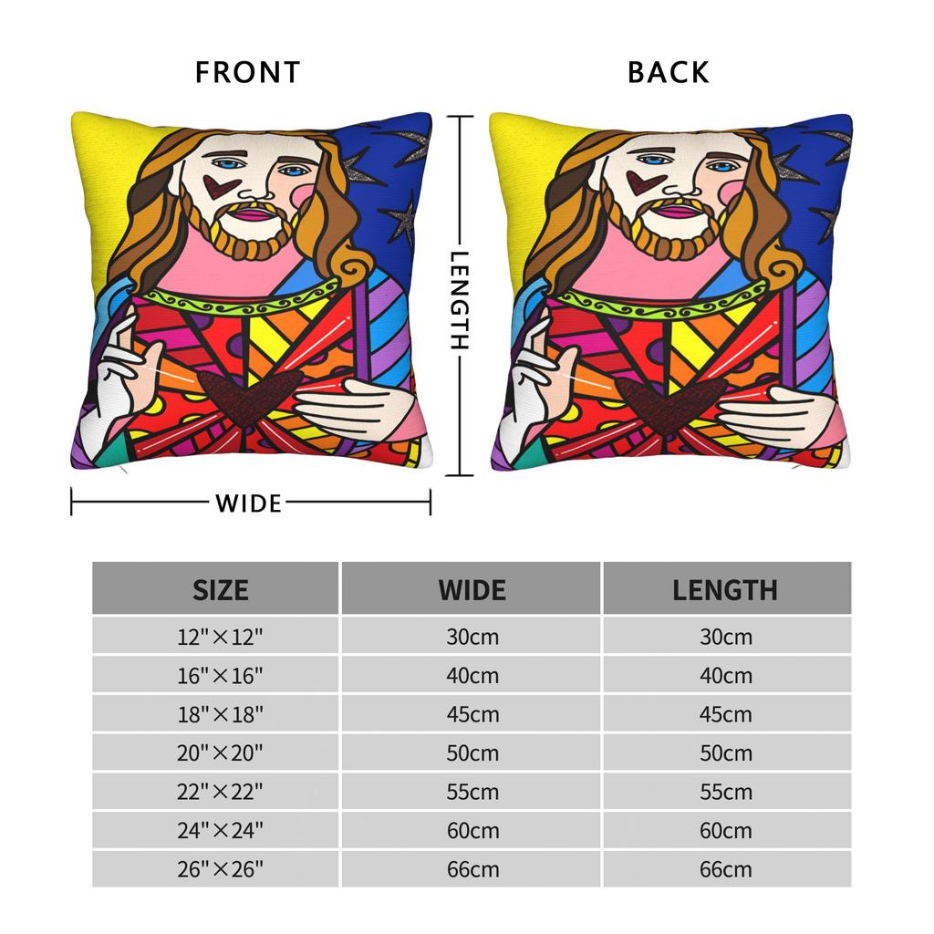 Pillow Case Brittos Art Rabbit Dog Heart Jesus Soft Pillow Cover For Living Room Sofa Funny Pillowcases