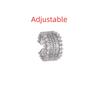 Width Geometry Female Finger Ring Korean Style Ring Rhinestone Ring Opening Adjustable Ring