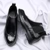 Fashion High Quality Men's Casual Chelsea Boots Luxury Brand Comfy Business Men Ankle Boots New Designer Soft Leather Mens Dress Shoes