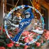 Charming Blue Jay Acrylic Sun Catcher - Winter Wonderland Window Hanging, Decorative Art for Home & Garden, Ideal Gift for Bird Enthusiasts & Nature L