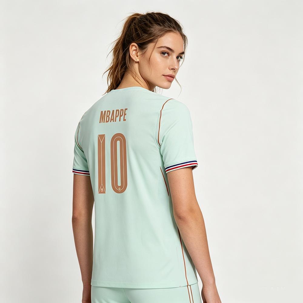 Frankreich Fußballtrikot Nummer 10 Atmungsaktiv Schnelltrocknend Fußball T-Shirt Sportbekleidung Training Fan T-Shirt für Herren Damen Rundhals Oberteil