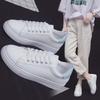 2022 New Women's Sports Leather White Shoes - Spring, Summer, and Autumn All-Match Casual Running Shoes for Students