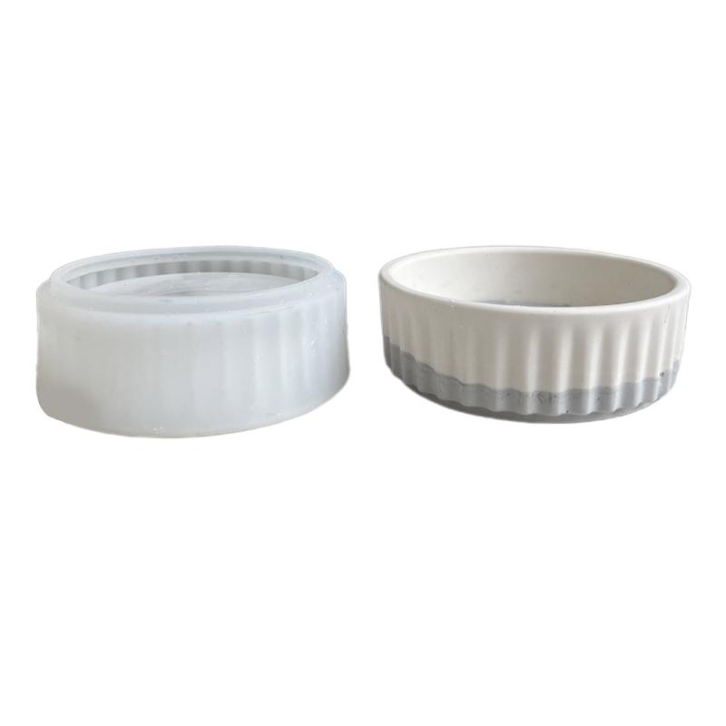 Silicone Resin Flower Pot Molds DIY Stripe Mold Resin Casting Mold Silicone Resin Casting Mold to Make Mini Flower Pot