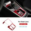 For SEAT Leon 2017 2018  Real Soft Carbon Fiber Sticker LHD RHD Car Gear Shift Inner Frame Panel Trim Interior Accessories
