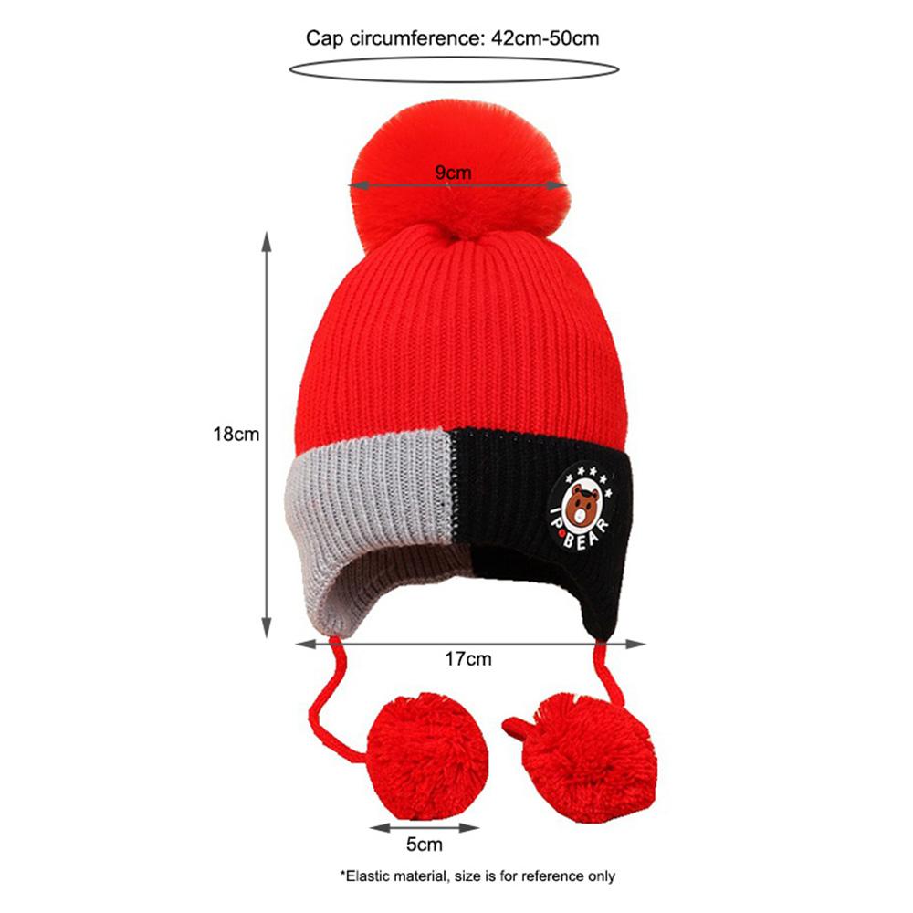 Baby Hat Large Pom Knit Hats Beanie Cap 