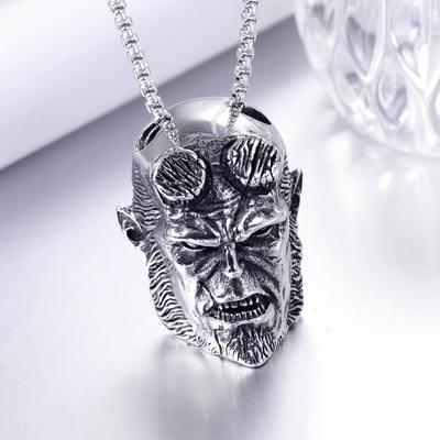 Moda Europea y Americana Personalidad Retro Calavera Hombres Colgante de Aleación Atmosférico