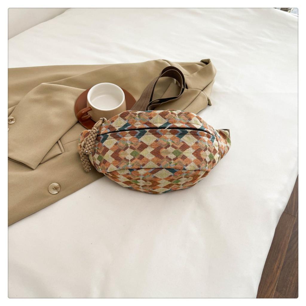 Retro Ethnic Style Chest Bag, Trendy Brand, Large Capacity Crossbody Bag, Men's and Women's Casual Waist Bag, New Sports Style Shoulder Bag