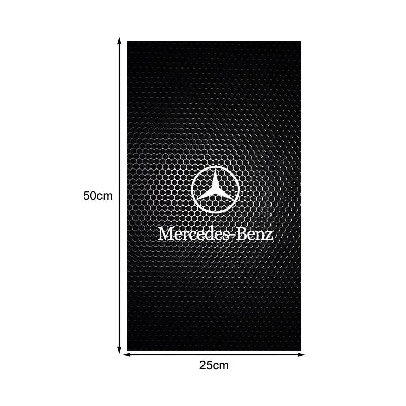 AABIG1 Car Center Pillar Badge Anti-scratch Protector Films Stickers For Mercedes Benz C200 C300 A160 180 B200 W108 W124 W126 E Class
