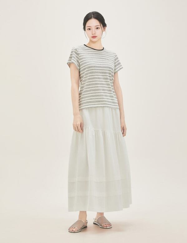 ROEM Striped Short Sleeve T-Shirt Rmhwg37R11