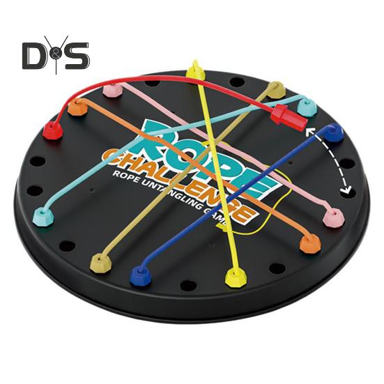 

1 набор для детей, игра-головоломка «Распутывание веревки», головоломка «Узлы из скрученной веревки», головоломка «Логическое мышление», «Интерактивная эластичная веревка» чёрный