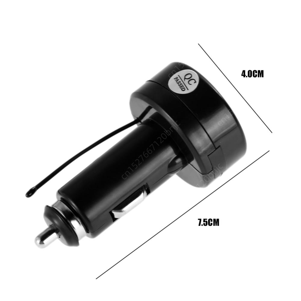 CS-302 2 in 1 Digital Voltmeter Thermometer for Car 12V 24V Volt Meter Cigarette Lighter Style Battery Monitor Voltage Meter