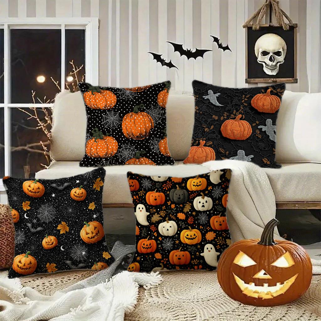 Halloween Pumpkin-Printed Pillowcasessuitable For Sofa Car Bedroom Decorative Cushion Cover Pillow Cover