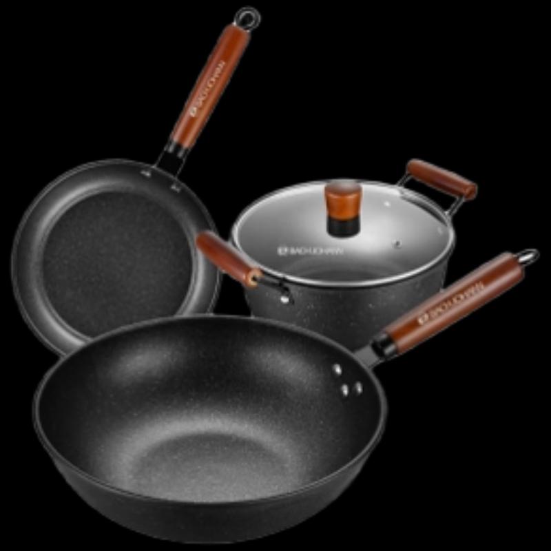 Bach Flagship Maifan Stone 3-Piece Non-stick Cookware Set