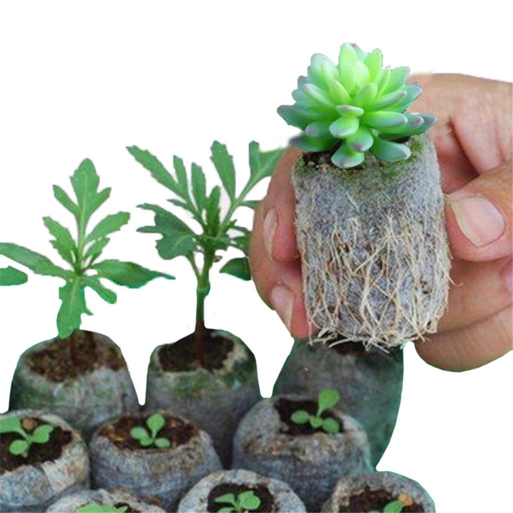 100Pcs Non Woven Nursery Bags Gardening Seedling Growing Bag Flower Plant Vegetable Seedling Cultivation Planter Ventilate Bags
