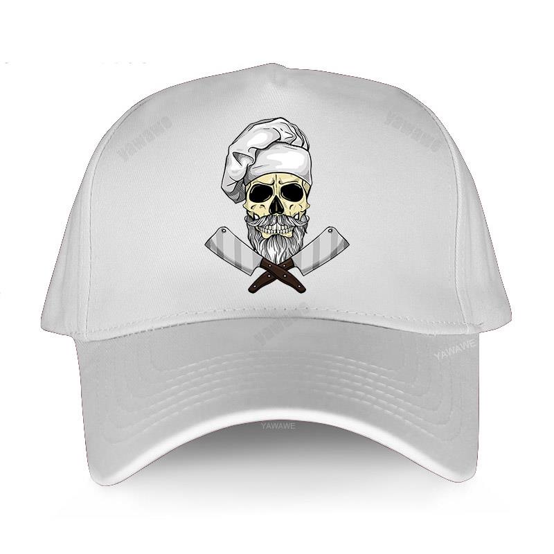Neu eingetroffene Baumwollhüte für Erwachsene, Baseballkappe, Totenkopf-Chef, Metzger, Kochen, Spruch, Grill, Geschenk, Männer und Frauen, Hip-Hop, Harajuku-Kappen, Sonnenhut