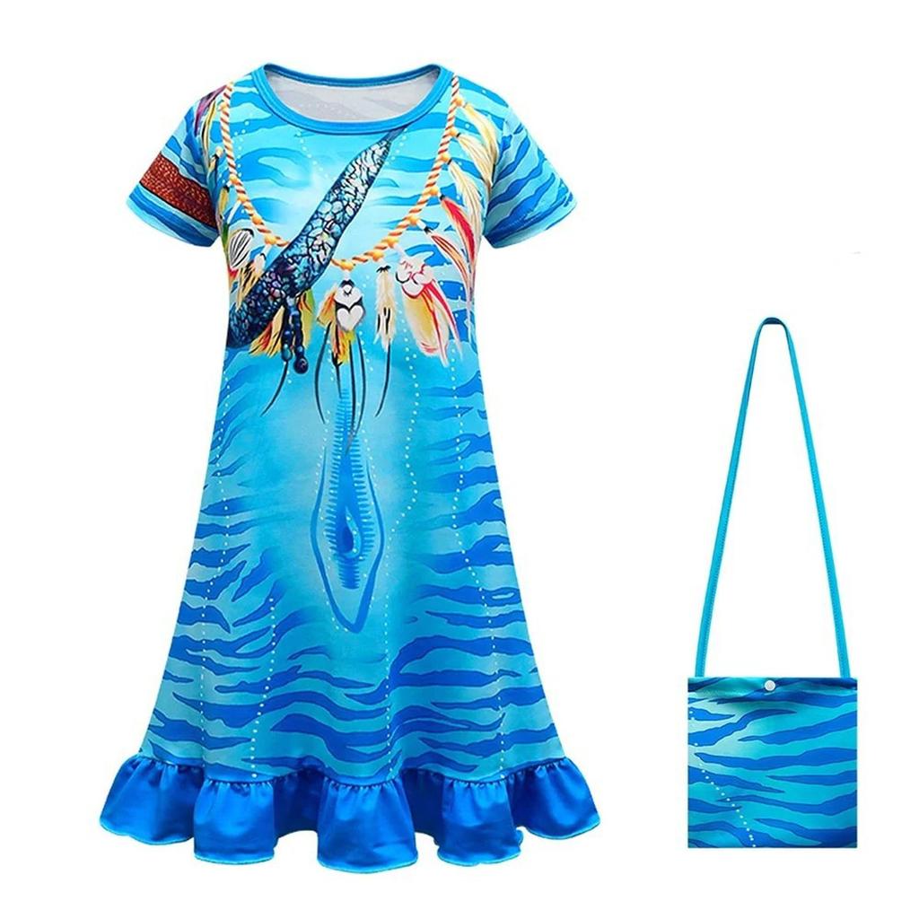 Avatar Anime 3D Printed Girls Dress