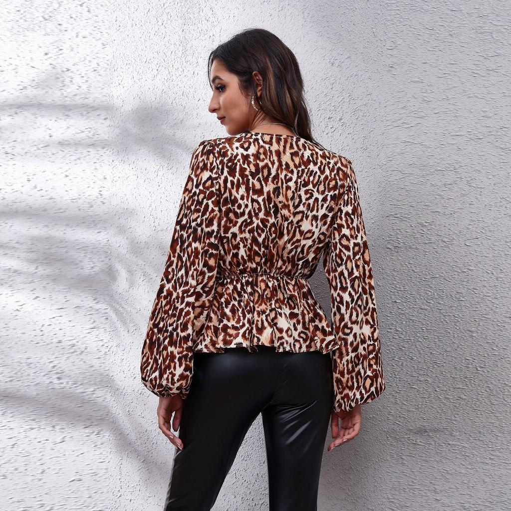 BITCED 19 Floral Checkered Chain Floral Checkerboard Printed Long Sleeve Chiffon Shirt for Women Spring and Autumn