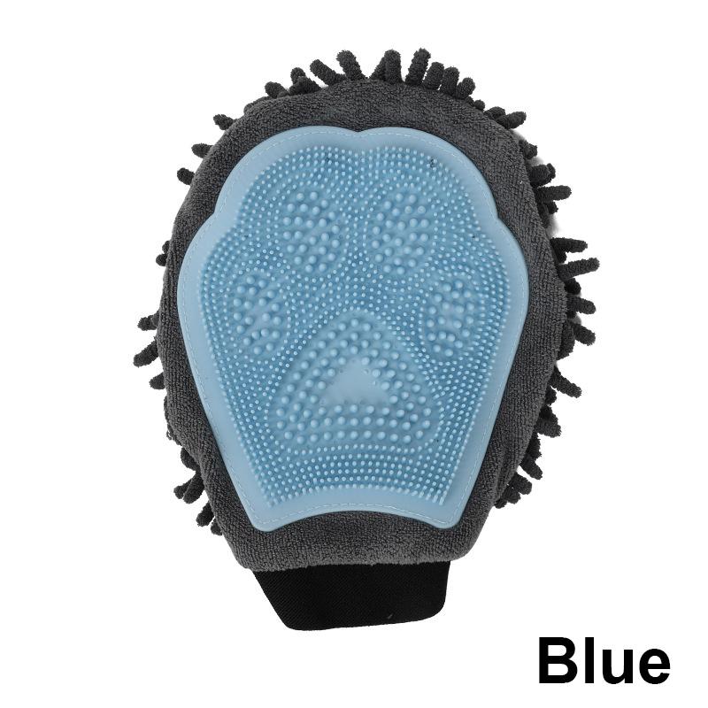 

1 шт. Перчатки для груминга питомцев Двусторонние перчатки Чистка Массаж Мытье собаки Ванна Быстро впитывают воду Удаление шерсти Перчатка синий