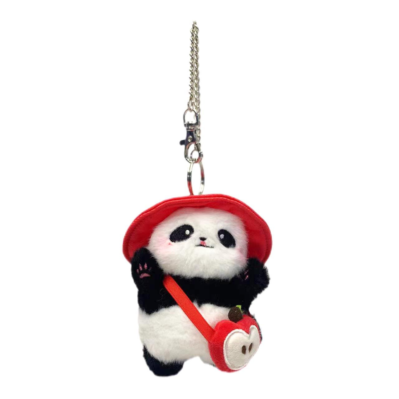 

Yocipa Cute Panda Plush Bag Charm, Cute Bag Accessory, Panda Charm, Animal Keychain, Decorative Gift (Red)