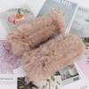New Brand Women Real Natural Rabbit Fur Mittens Winter Warm Fluffy Lady Real Rabbit Fur Gloves Knitted Good Elastic Fur Glove