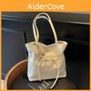 Simple Style Strap Decoration Tote Bag With Large Capacity And Twin Shoulder Straps For Casual Everyday Carry