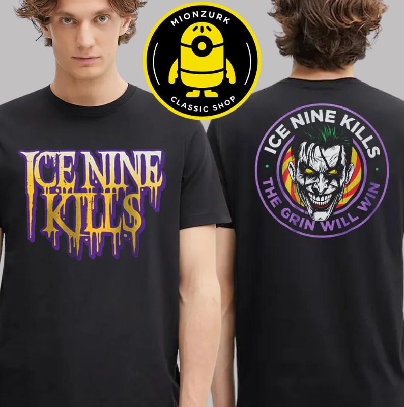 Ice Nine Kills X The Laugh Track Psycho Only Grin Will Win Premium TShirt Unisex T-Shirt XL
