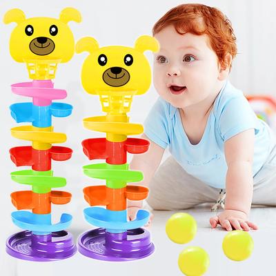 Montessori Baby Toy Rolling Ball Children Montessori Educational Games For Babies Stacking Track Baby Development Toy 1 2 3 Year